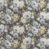 blue botanical cotton fabric from Warwick