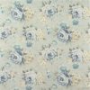blue botanical cotton fabric from Warwick