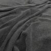 black-grey plain velvet-chenille fabric from Warwick