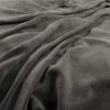 black-grey plain velvet-chenille fabric from Warwick