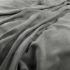 black-grey plain velvet-chenille fabric from Warwick