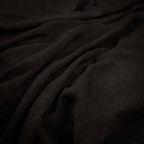 Dolly Fabric - Ebony by black-grey plain woven fabric from Warwick