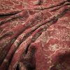 red botanical linen fabric from Warwick
