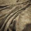brown geometric linen fabric from Warwick