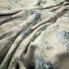 blue botanical linen fabric from Warwick