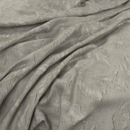 Samani Fabric - Cobblestone by black-grey botanical jacquard fabric from Warwick
