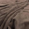 brown plain velvet-chenille fabric from Warwick