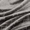 black-grey geometric velvet-chenille fabric from Warwick