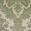green traditional jacquard fabric from Warwick