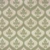 green geometric jacquard fabric from Warwick