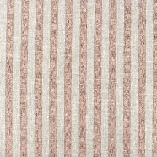 Lexington Fabric - Terracotta by orange striped woven fabric from Warwick