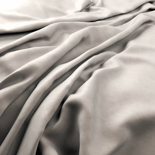 Plush Velvet Fabric - Smoke by black-grey plain velvet-chenille fabric from Warwick