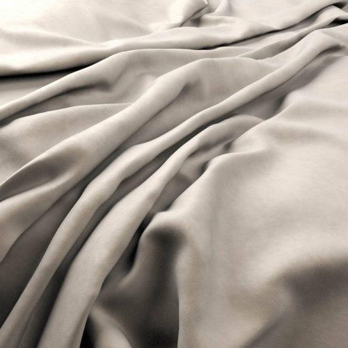 Plush Velvet Fabric - Silver by black-grey plain velvet-chenille fabric from Warwick