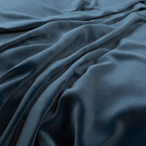 Plush Velvet Fabric - Indigo by blue plain velvet-chenille fabric from Warwick
