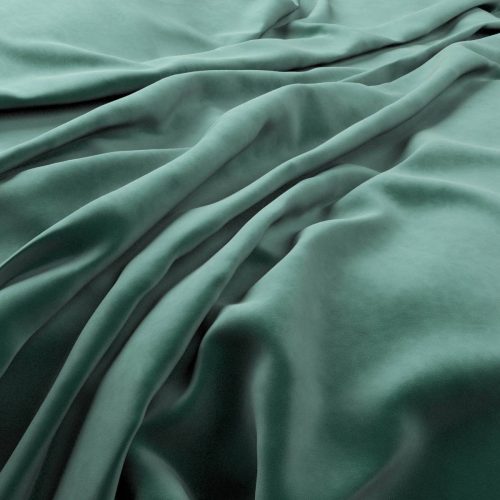 Plush Velvet Fabric - Kingfisher by blue plain velvet-chenille fabric from Warwick
