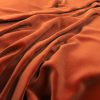 red plain velvet-chenille fabric from Warwick