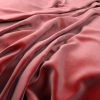 red plain velvet-chenille fabric from Warwick