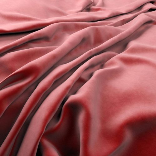 Plush Velvet Fabric - Pillarbox by red plain velvet-chenille fabric from Warwick