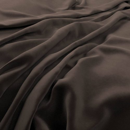 Plush Velvet Fabric - Chocolate by brown plain velvet-chenille fabric from Warwick