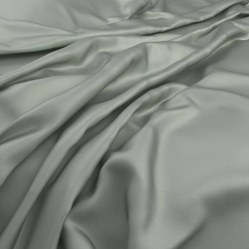 Serena Fabric - Seaspray by green plain silk-satin fabric from Warwick