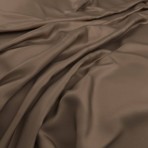 Serena Fabric - Saddle by brown plain silk-satin fabric from Warwick