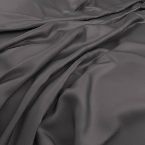 Serena Fabric - Seal by black-grey plain silk-satin fabric from Warwick