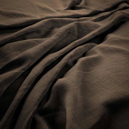 Vintage Linen Fabric - Tundra by brown plain linen fabric from Warwick