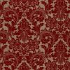 red botanical jacquard fabric from Warwick