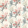 multicolour botanical linen fabric from Villa Nova