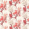 red botanical linen fabric from Villa Nova