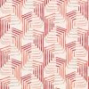 red geometric linen fabric from Villa Nova