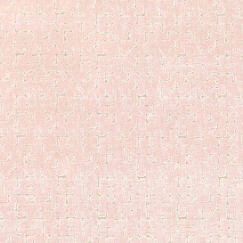 Riom Fabric - Fondant by pink geometric velvet-chenille fabric from Villa Nova