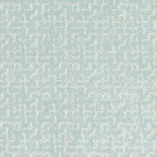 Riom Fabric - Tide by blue geometric velvet-chenille fabric from Villa Nova