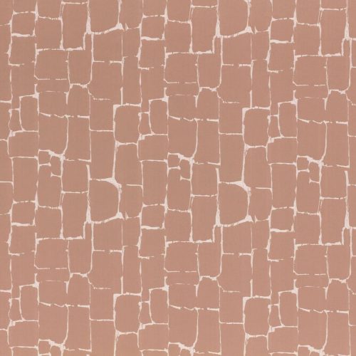Roca Fabric - Lotus by orange geometric woven fabric from Villa Nova