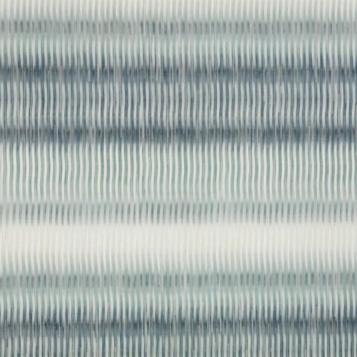 Gansu Fabric - Indigo by blue striped voile-sheer fabric from Villa Nova