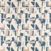 blue geometric printed fabric from Villa Nova