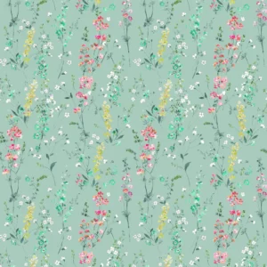 green botanical printed fabric from Voyage Maison