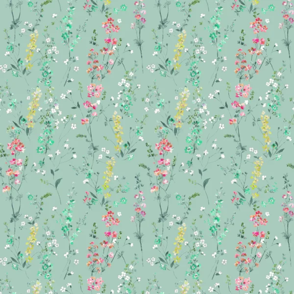 green botanical printed fabric from Voyage Maison