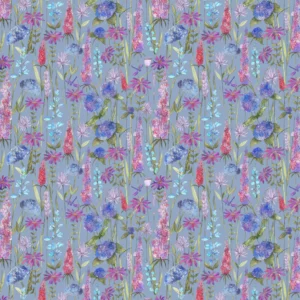 blue botanical printed fabric from Voyage Maison