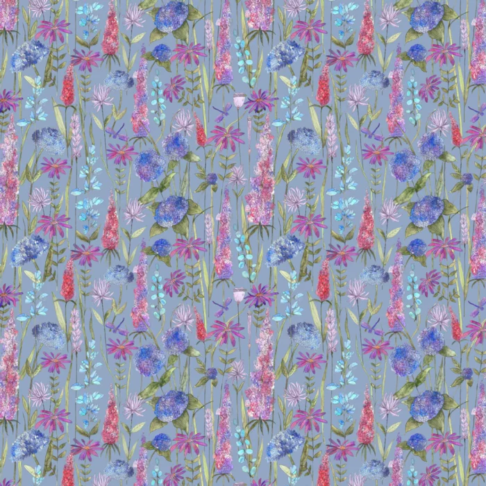 Florabunda Fabric - Bluebell swatch