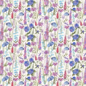 blue botanical printed fabric from Voyage Maison
