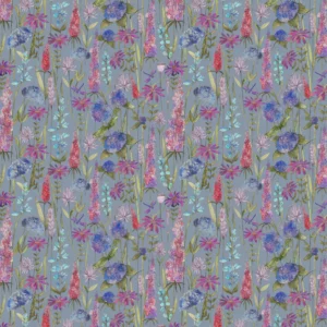 blue botanical printed fabric from Voyage Maison