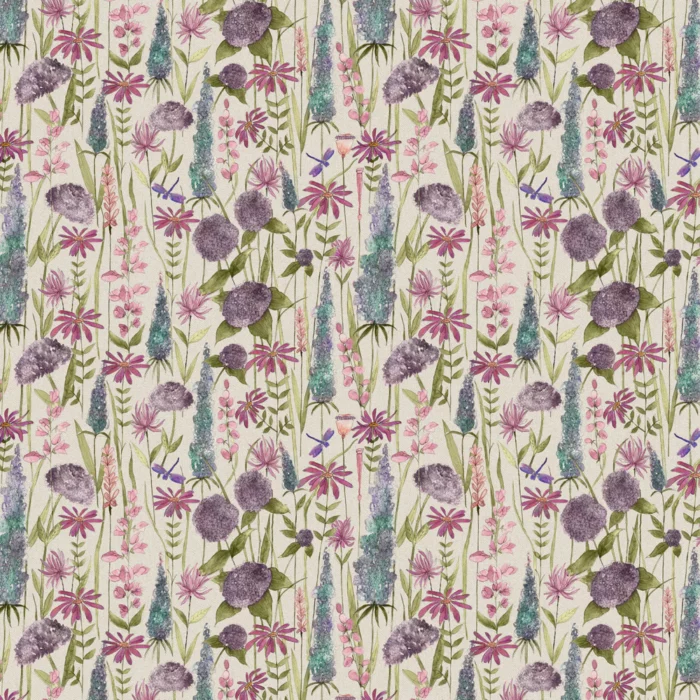 Florabunda Fabric - Verde Linen swatch