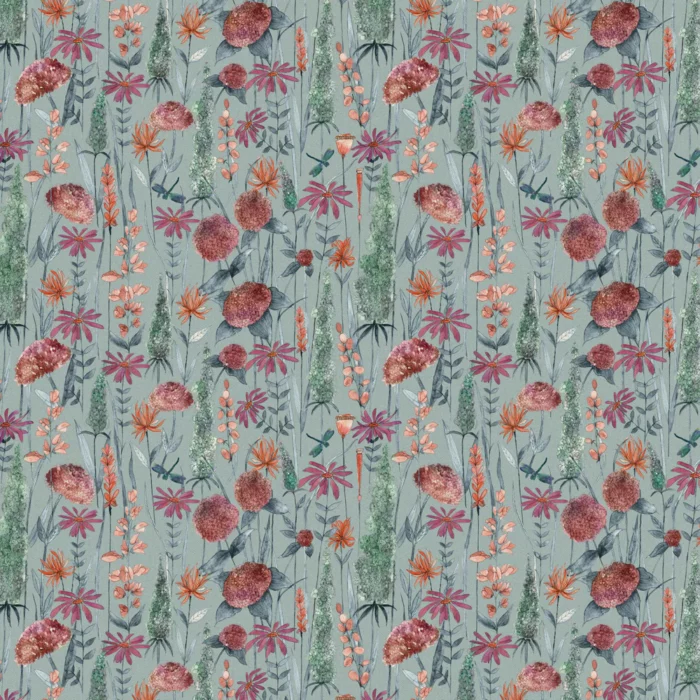 Florabunda Fabric - Cornflower swatch