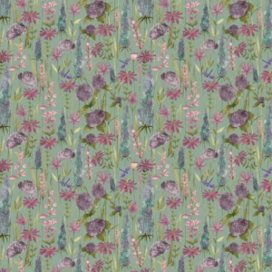 green botanical printed fabric from Voyage Maison