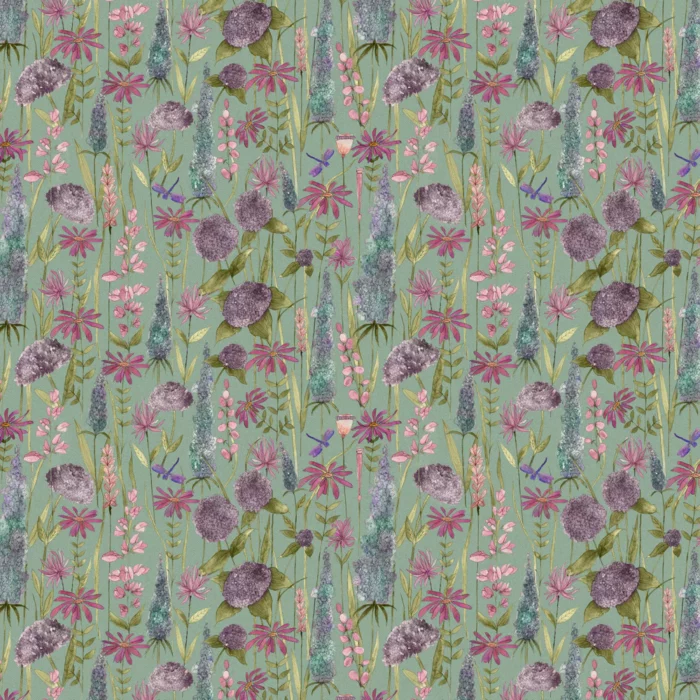 Florabunda Fabric - Verde swatch