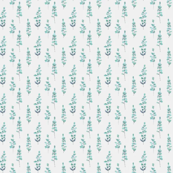 Helaine Fabric - Aqua Linen by blue botanical printed fabric from Voyage Maison