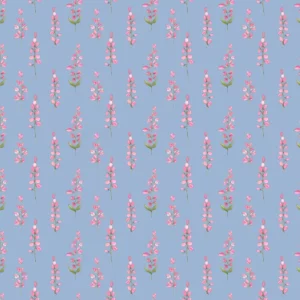 blue botanical printed fabric from Voyage Maison