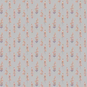 black-grey botanical printed fabric from Voyage Maison