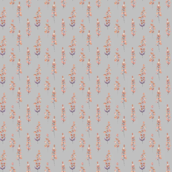 black-grey botanical printed fabric from Voyage Maison